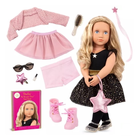 Our Generation Fashion Starter Kit in Gift Box Stella with Mix & Match Outfits & Accessories 18" Fashion Doll