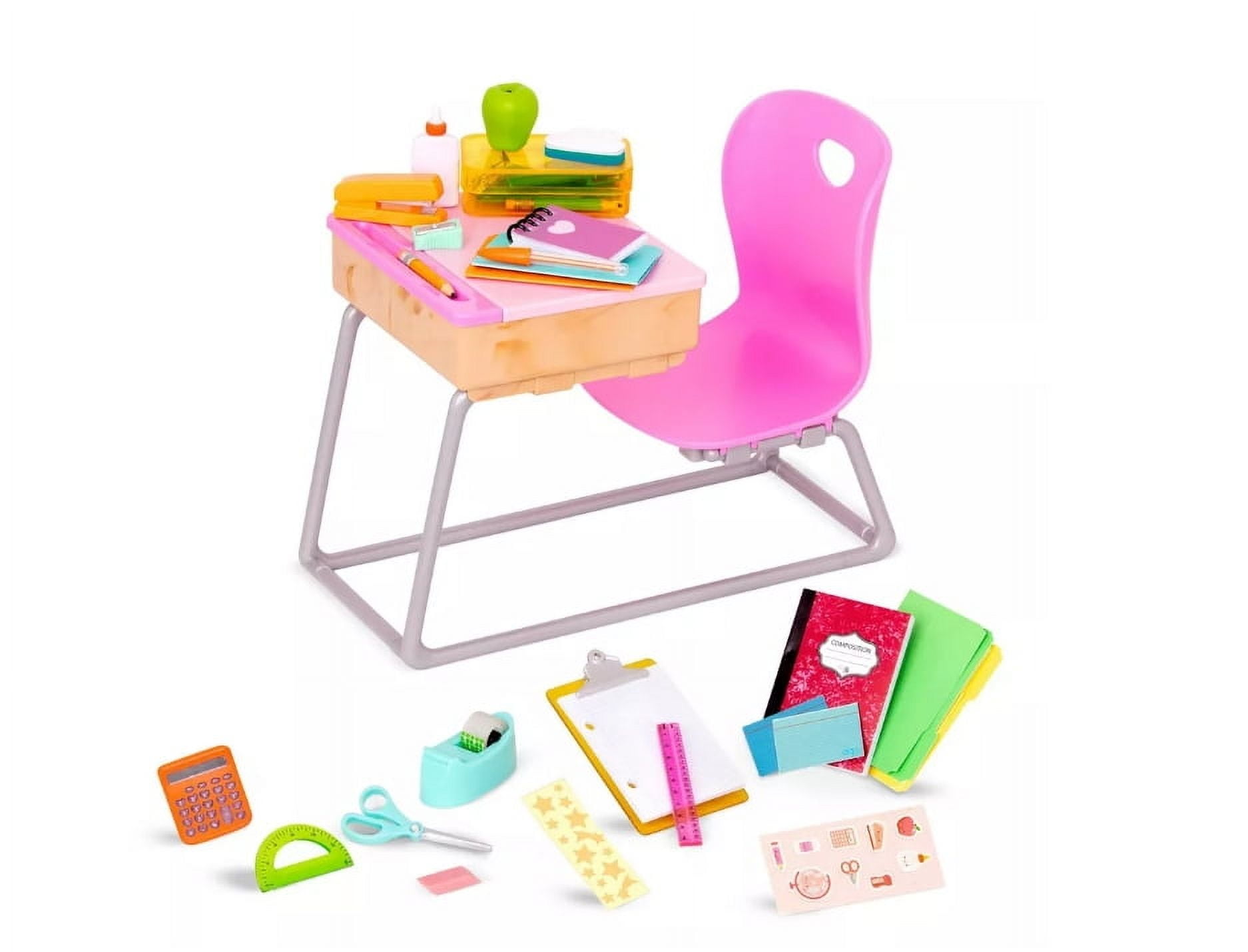 Our Generation Flying Colors School Desk Supplies Accessory Set for 18 Dolls Walmart