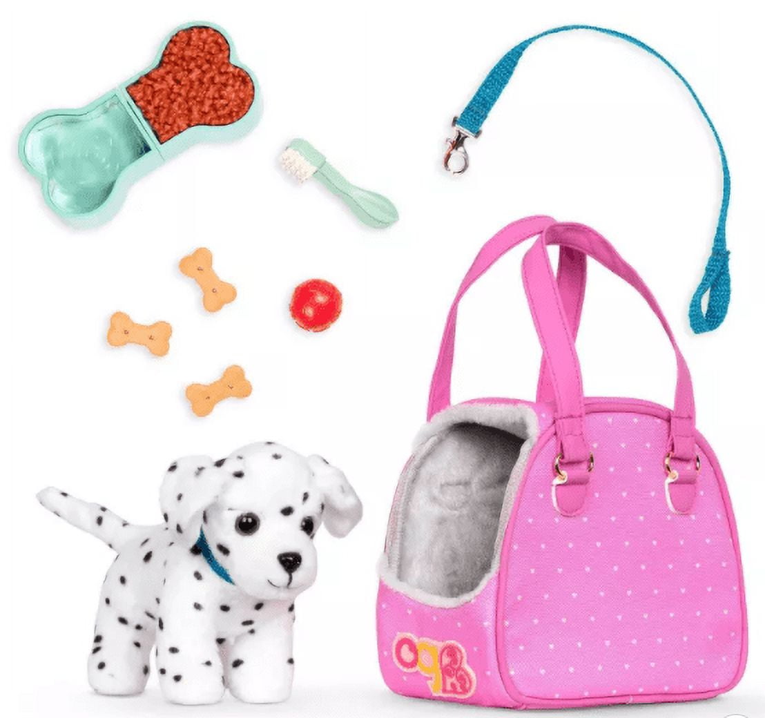Our Generation Toy Play Set Hop In Dog Carrier with Plush Dalmatian Puppy for 18 inch Dolls Walmart