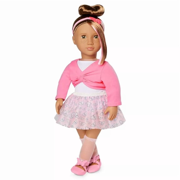 Our Generation Mika 18" Ballerina Doll in Butterfly Themed Ballet Dress