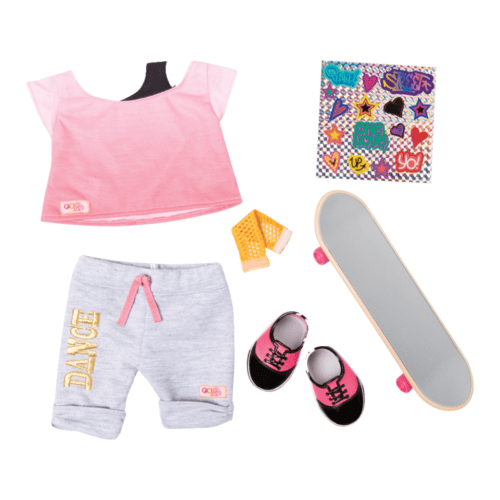 Our Generation OG Fly Skateboard Outfit Accessories For 18" Dolls