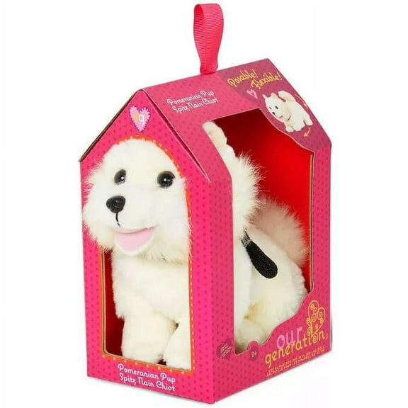 Our Generation Pet Dog Plush with Posable Legs Pomeranian Pup