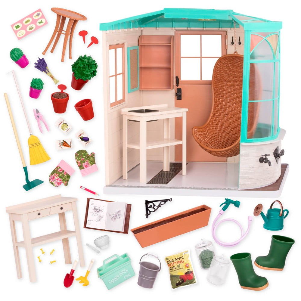 Our Generation Room to Grow Greenhouse Accessory Set for 18" Dolls-