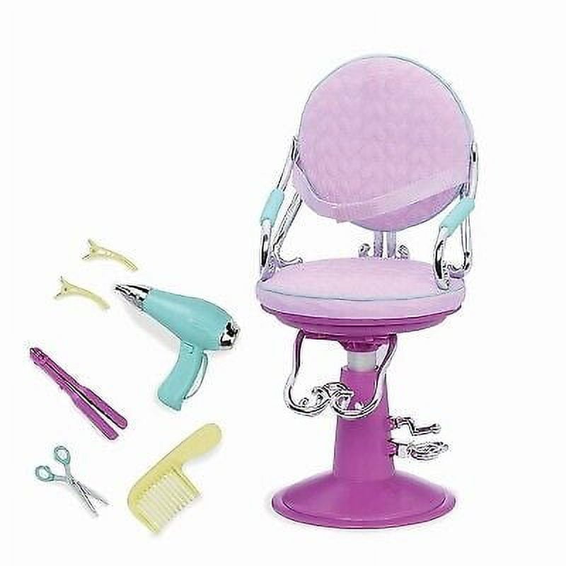 Our Generation Sitting Pretty Salon Chair Hair Styling Accessory Set