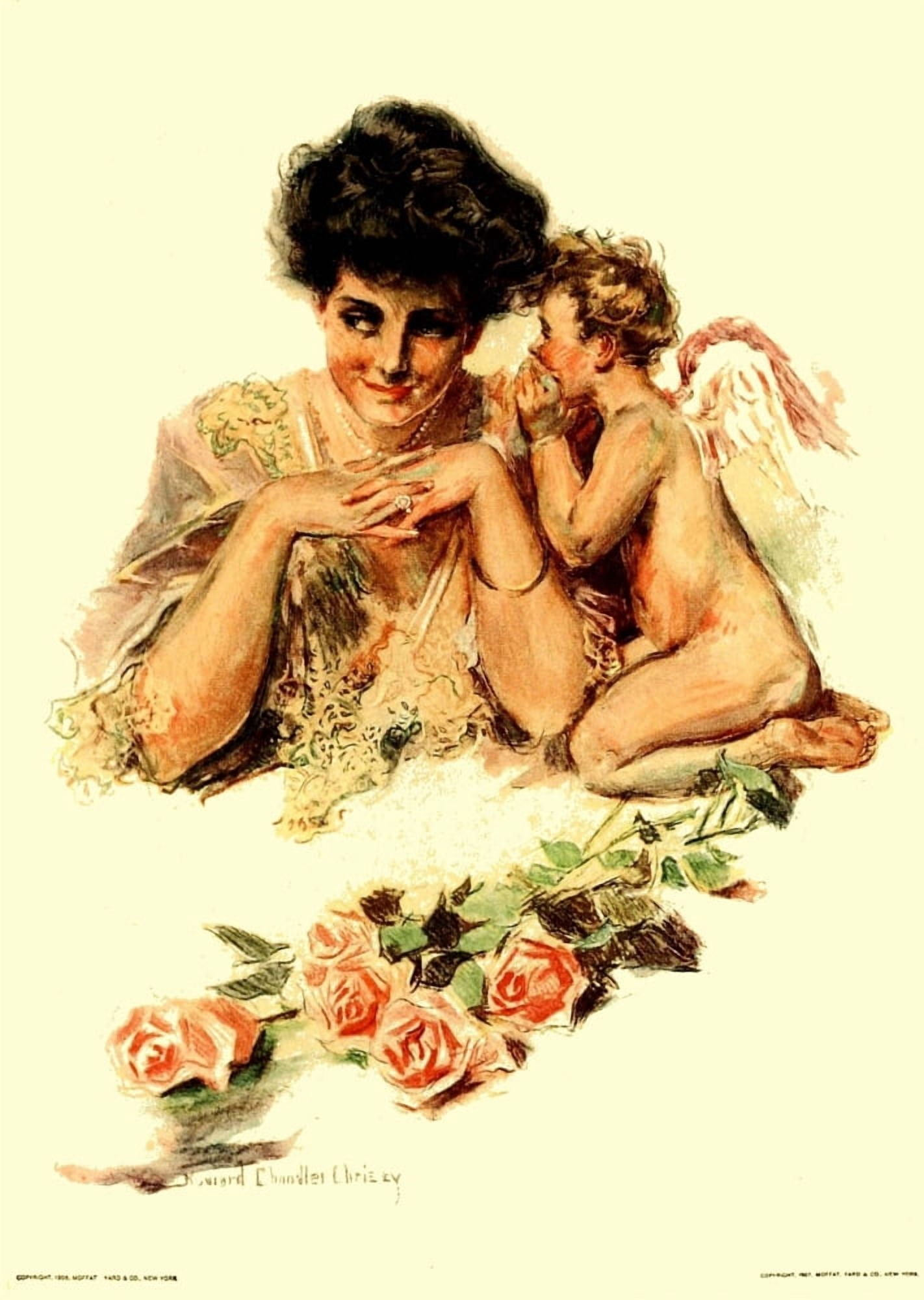 Our Girls 1907 Cupid Canvas Art - Howard Chandler Christy (24 x 36)