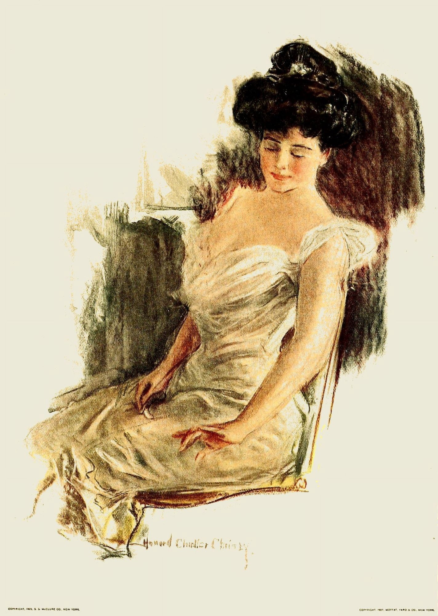 Our Girls 1907 Lady Canvas Art - Howard Chandler Christy (18 x 24)