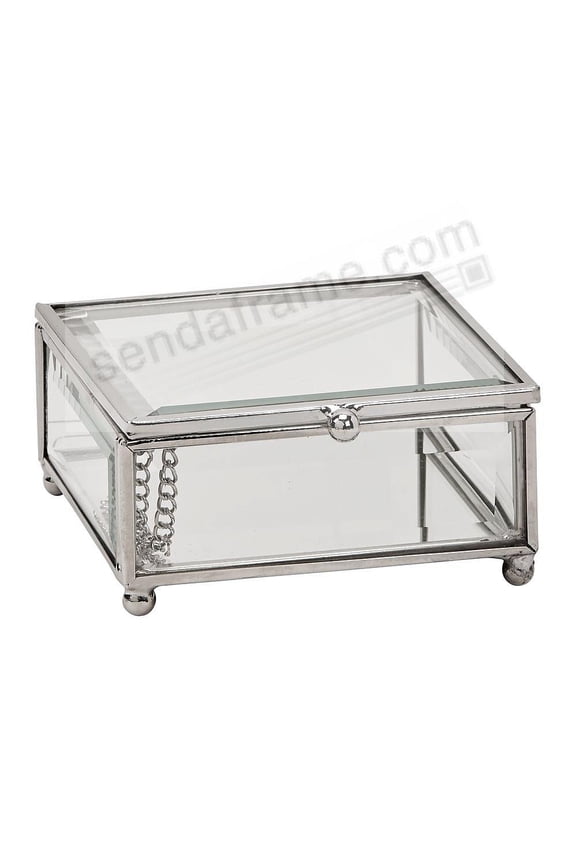 Our Glass   Silver Box 4x4x2 for special item Safekeeping