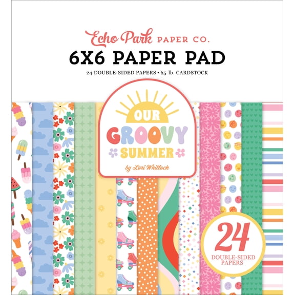 Echo Park Double-Sided Paper Pad 6"X6"-Our Groovy Summer
