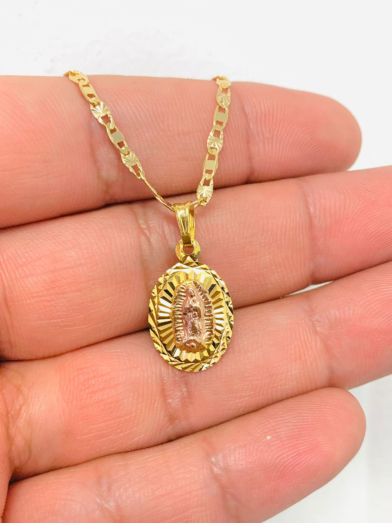 Our Lady of Guadalupe Handmade Necklace Catholic Christian Religious Jewelry  Medal Pendant