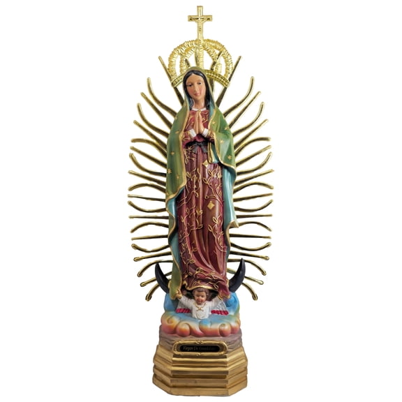 Our Lady Of Guadalupe Statue virgend e guadalupe religiosu figurine   8,12,20,28,36 inches for Church Decor, Home Altars (Lx20"Inches)