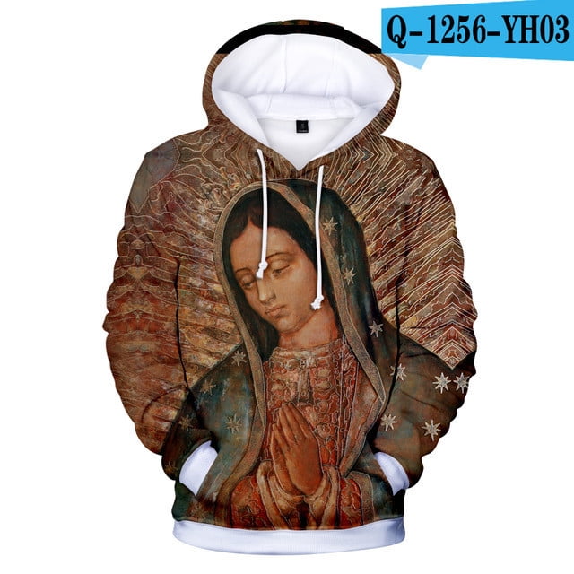 Our Lady Of Guadalupe Virgin Mary Catholic Mexico Print Hoodies Men Women Sweatshirt Fashion Harajuku Jackets Streetwear Coats LDG Walmart