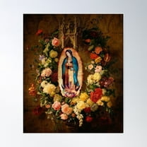 Our Lady Of Guadalupe Virgin Mary Poster Wall Art, Modern Wall Decor For Living Room Bedroom, 24x36 UNFRAMED