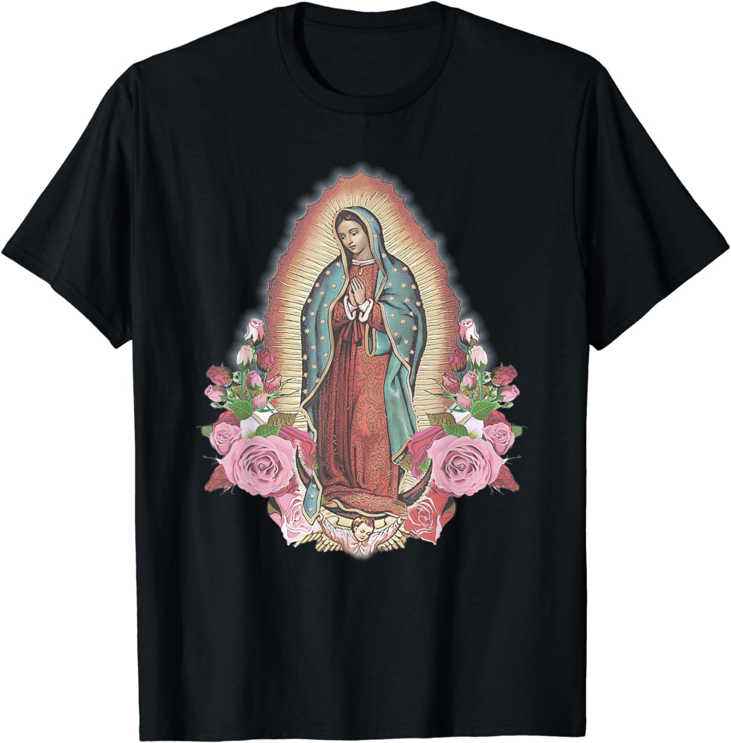 Our Lady Virgen De Guadalupe Virgin Mary Cotton T-Shirt - Walmart.com