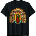 thumbnail image 1 of Our Lady Virgen De Guadalupe Virgin Mary Madre Mía Rainbow T-Shirt, 1 of 4