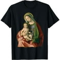 thumbnail image 1 of Our Lady Virgin Mary| Baby Jesus| Catholic Sacred Religious T-Shirt, 1 of 4