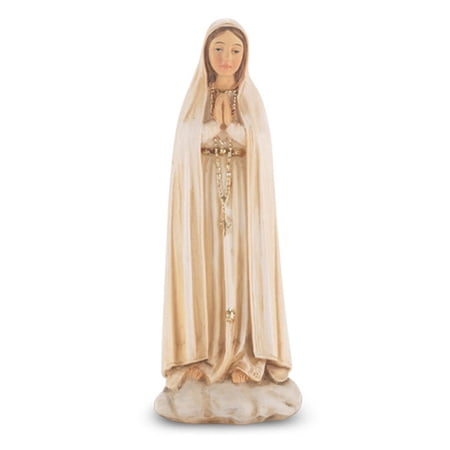 Our Lady of Fatima Cold Cast Solid Resin Statue 4" Hand Painted
