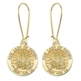 thumbnail image 1 of Our Lady of Fatima Earrings  - 15mm - 14K Yellow Gold, 1 of 1