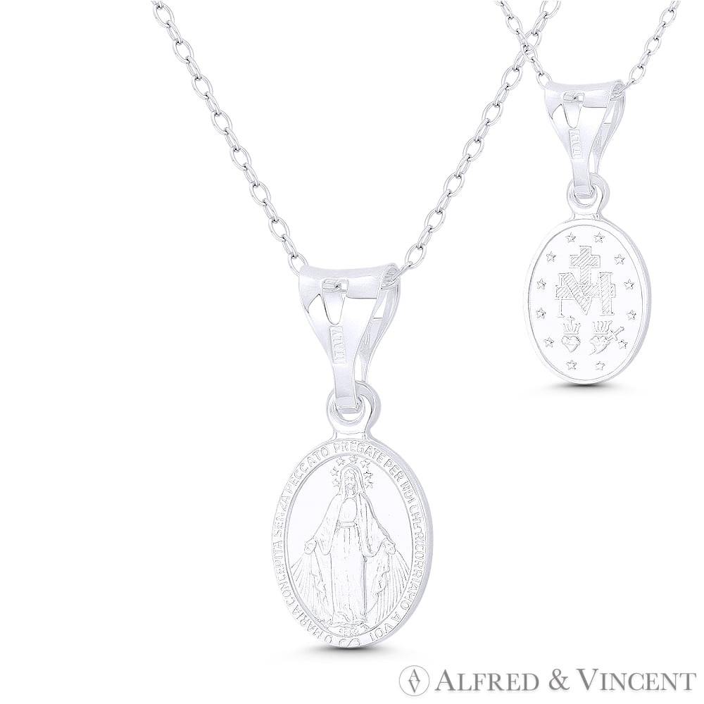 Our Lady of Grace Virgin Mary Miraculous Medal 25x10mm (1inx0.4in ...