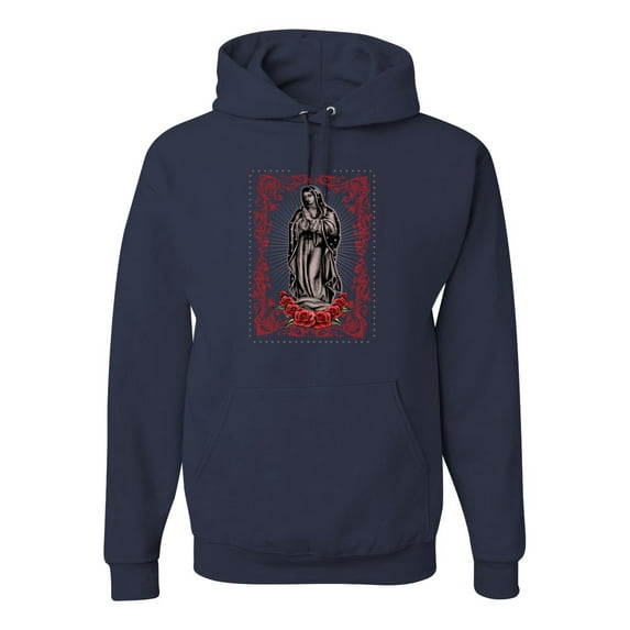 Our Lady of Guadalupe Blessed Virgin Mary Religious Inspirational/Christian Unisex Graphic Hoodie Sweatshirt, Navy, 3XL