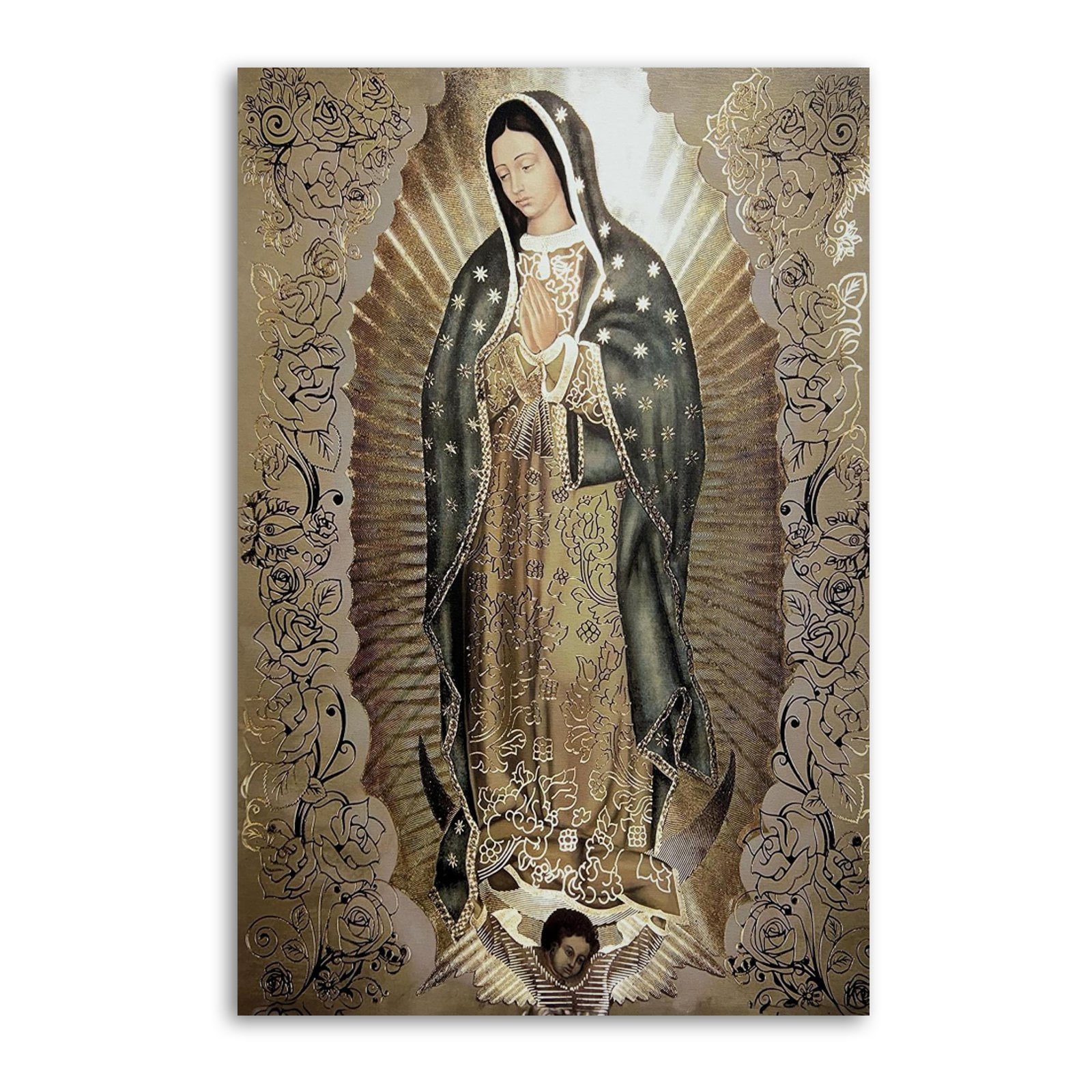 Our Lady of Guadalupe Portrait Picture Print Wall Art Poster Painting ...