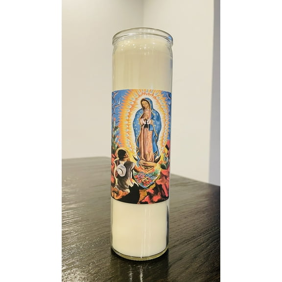 Our Lady of Guadalupe Prayer Candle - Made of 100% natural soy wax