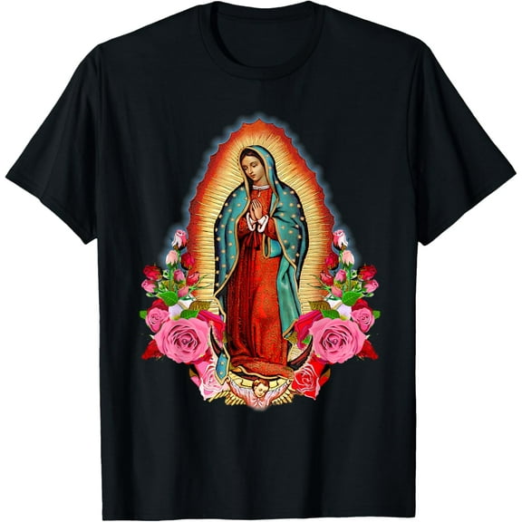 Our Lady of Guadalupe Saint Virgin Mary T-Shirtmen and women can wear, black, white, gifts.S,M,L,XL,2XL,3XL,1832XL