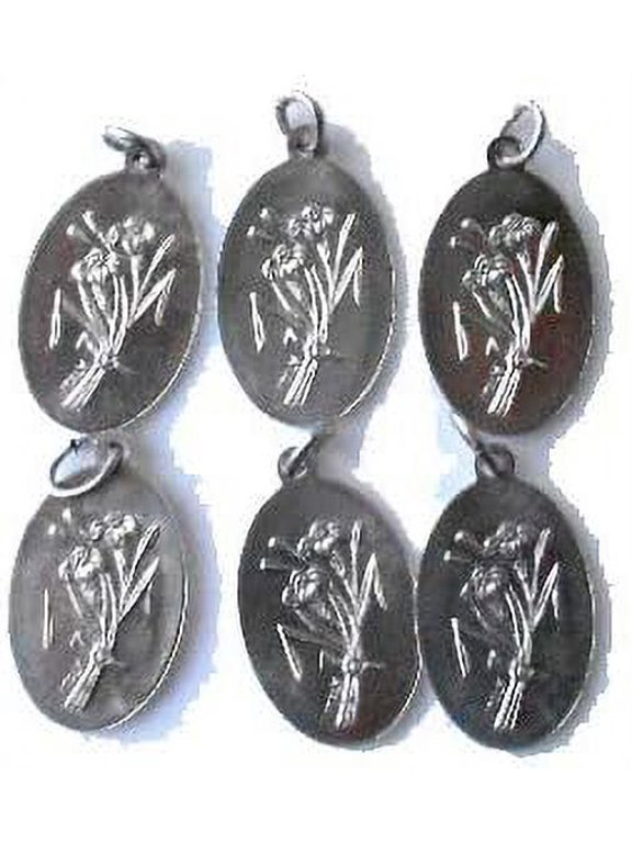 Our Lady of Guadalupe Silver Toned Base Medal Pendant 1" (Lot of 12)