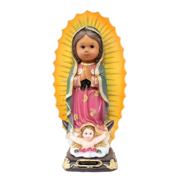 Our Lady of Guadalupe Statue | Virgen de Guadalupe Resin | 8,12 inches | Church Decor, Home Gifts, Prayers (Mx12"inches)
