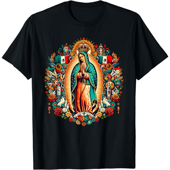 Our Lady of Guadalupe Virgin Mary Mexican Faith Catholic T-Shirt