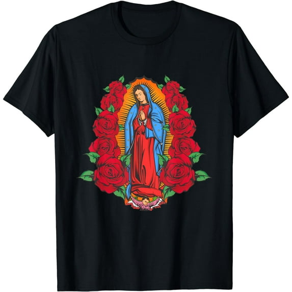 Our Lady of Guadalupe with Red Roses T-Shirt