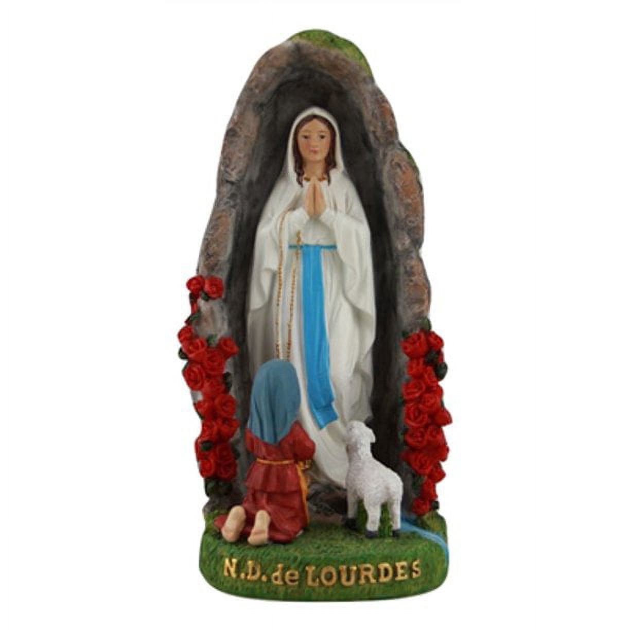 Our Lady of Lourdes Blessed Virgin Mother Mary with St. Bernadette ...
