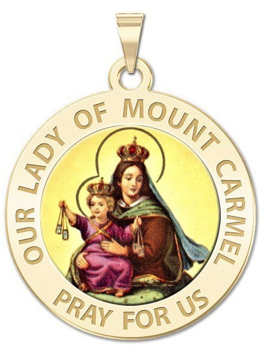 Our Lady of Mount Carmel Religious Medal Color - 1 Inch Size of a ...