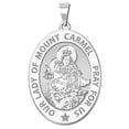 thumbnail image 1 of Our Lady of Mount Carmel Religious Medal OVAL - 3/4 Inch X 1 Inch in Sterling Silver, 1 of 1