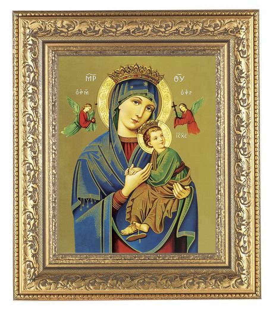 Our Lady of Perpetual Help Picture Framed Wall Art Decor Large, Gold ...