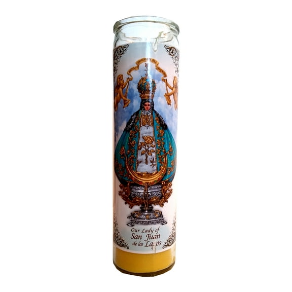Our Lady of San Juan de los Lagos (Virgin San Juan de los Lagos) Devotional Yellow Candle