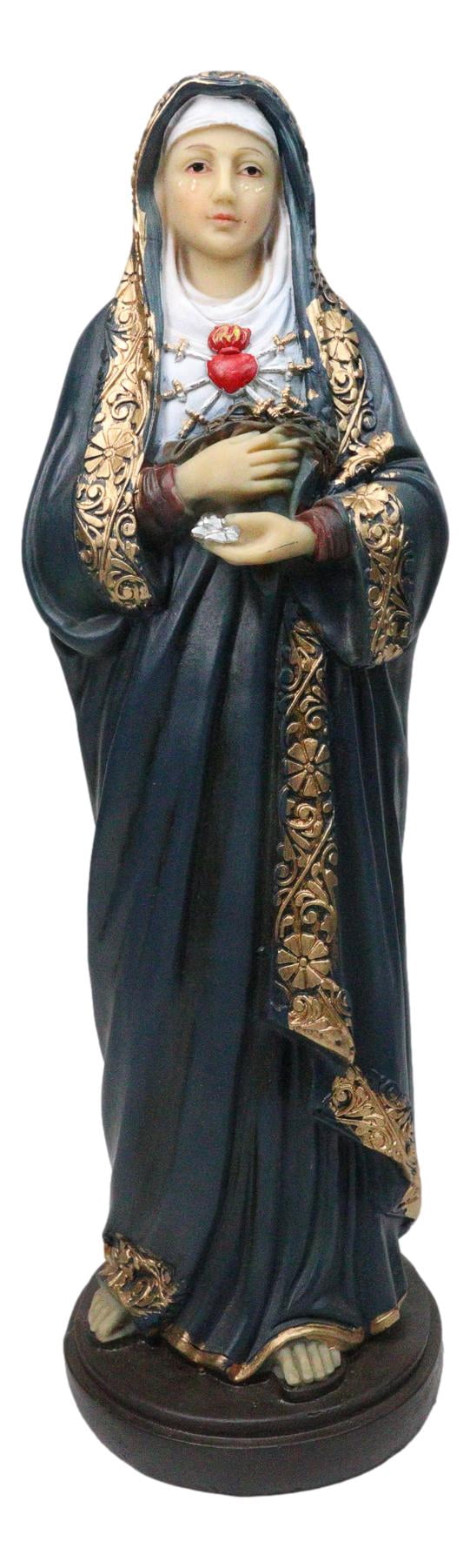 Our Lady of Seven Sorrows Mater Dolorosa Virgin Mary Statue With Base ...