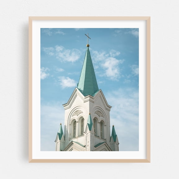 Our Lady of Sorrows Church, Riga 02 - Riga Riga Latvia Photography Oak Framed Wall Art Print 24 x 30 inches