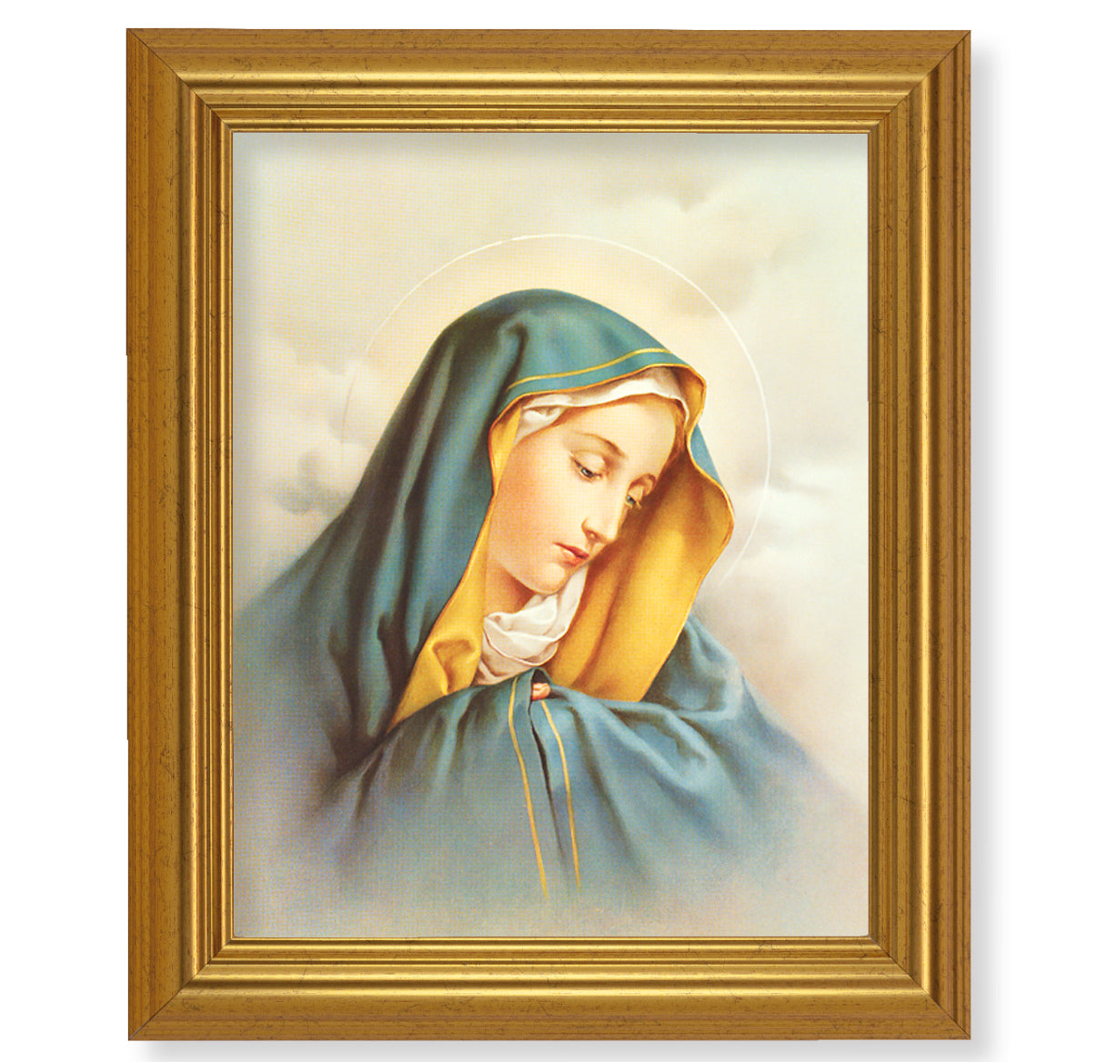 Our Lady of Sorrows Picture Framed Wall Art Decor, Large, Antique Gold ...