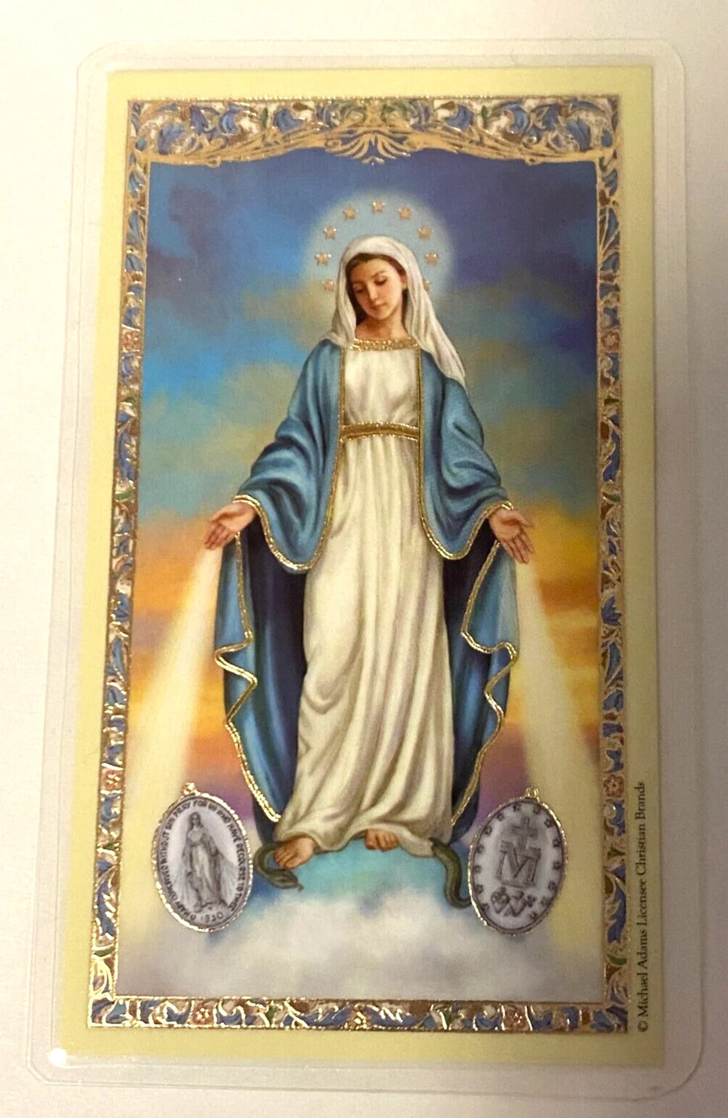 I painted a rose framed Miraculous Medal! [FREE FRIDAY] : r/Catholicism