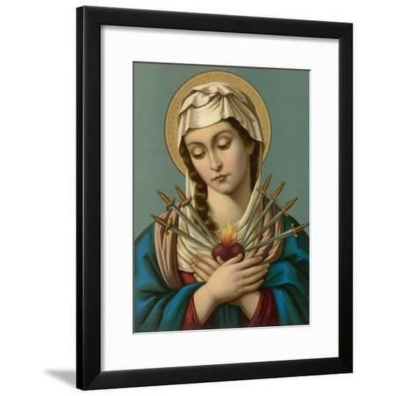Our Lady of the Seven Sorrows, Figurative Framed Art Print Wall Art Sold by Art.Com