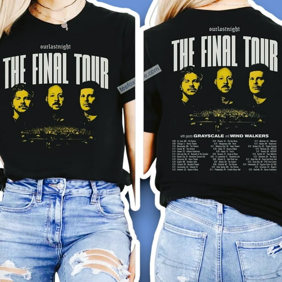 Our Last Night The Final Tour 2025 Shirt ,Black Color,Size 2XL