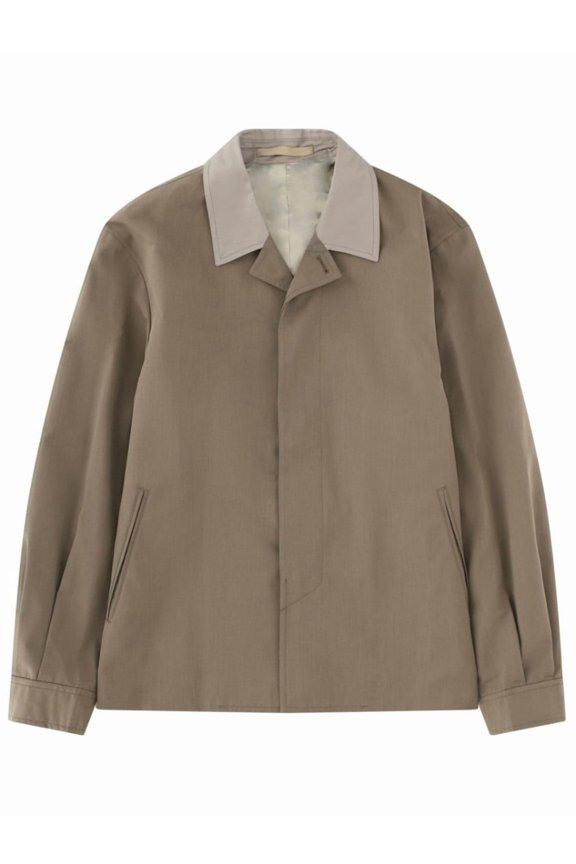 Pack Contemporary Boxy Contrasting Collar Wool Jacket (Men's)
