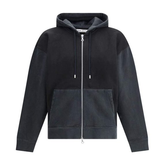 Our Legacy Black Zip-Up Relaxed Hoodie (Men's)