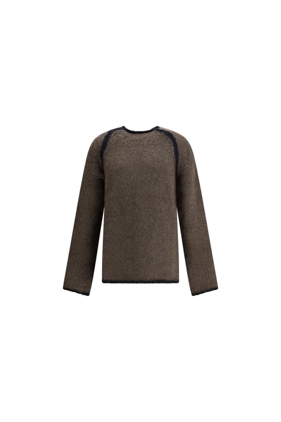 Chunky Knit Contrast Trim Sweater (Men's)