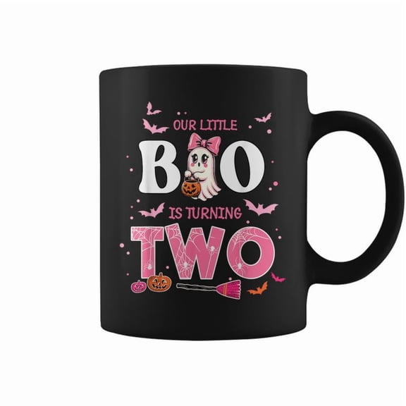 Our Little Boo Is Turning Two 2Nd Birthday Outfit Girl Coffee Mugs