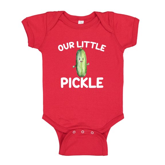 Our Little Pickle Baby Bodysuit One Piece NB Red