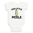 thumbnail image 1 of Our Little Pickle Baby Bodysuit One Piece NB White, 1 of 3