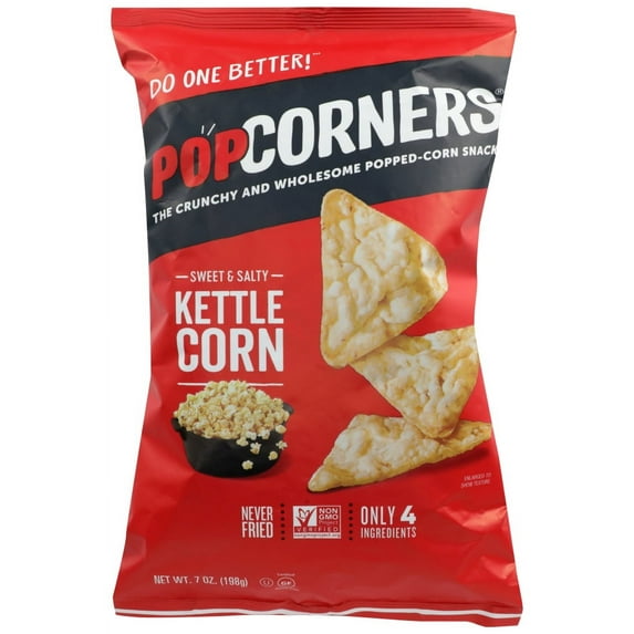 Our Little Rebellion Popcorners Carnival Kettle Corn Chips, 7 oz, 12 packac