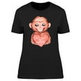 thumbnail image 1 of Our Love Is Forever Cute Monkey T-Shirt Women -Image by Shutterstock, Female Small, 1 of 2