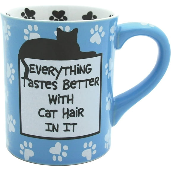 Our Name is Mud Cat Hair Stoneware Mug, 16 oz.